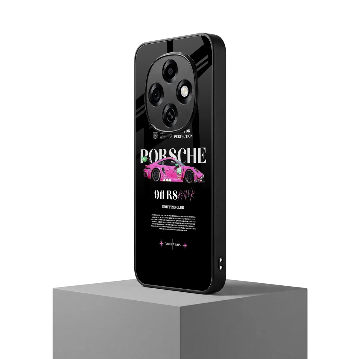 911 Drifting Club oppo f31 pro 5g mobile cover | shockproof glass phone case