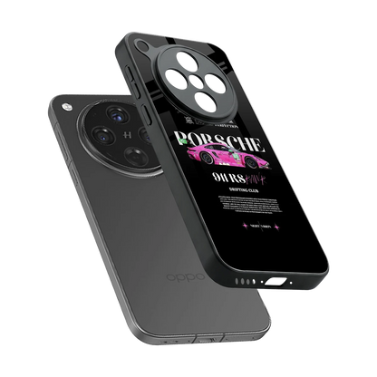911 Drifting Club sleek oppo find x8 cover with tempered glass back and TPU edges