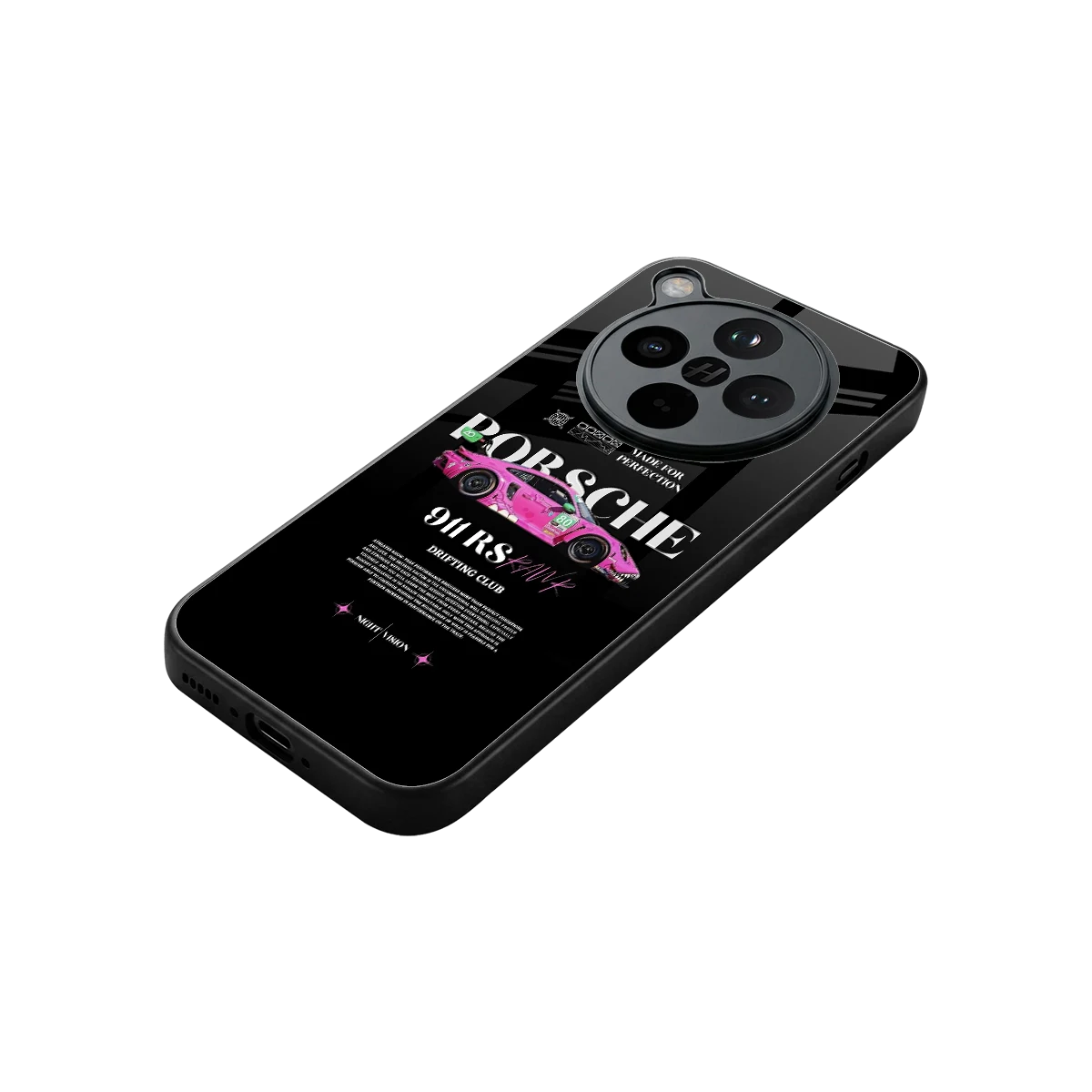 911 Drifting Club stylish phone case for oppo find x8 | glossy glass and slim fit