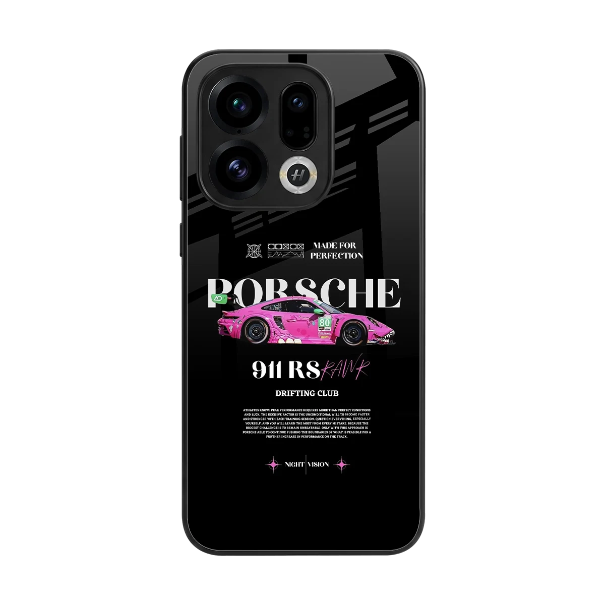 911 Drifting Club back phone cover | glass case for oppo find x9