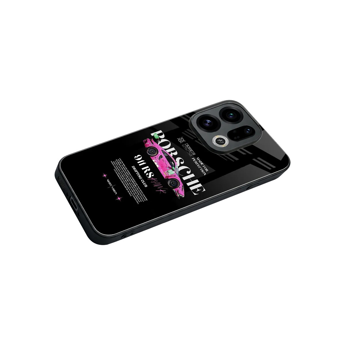 911 Drifting Club stylish phone case for oppo find x9 | glossy glass and slim fit