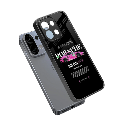 911 Drifting Club sleek oppo k13 5g cover with tempered glass back and TPU edges
