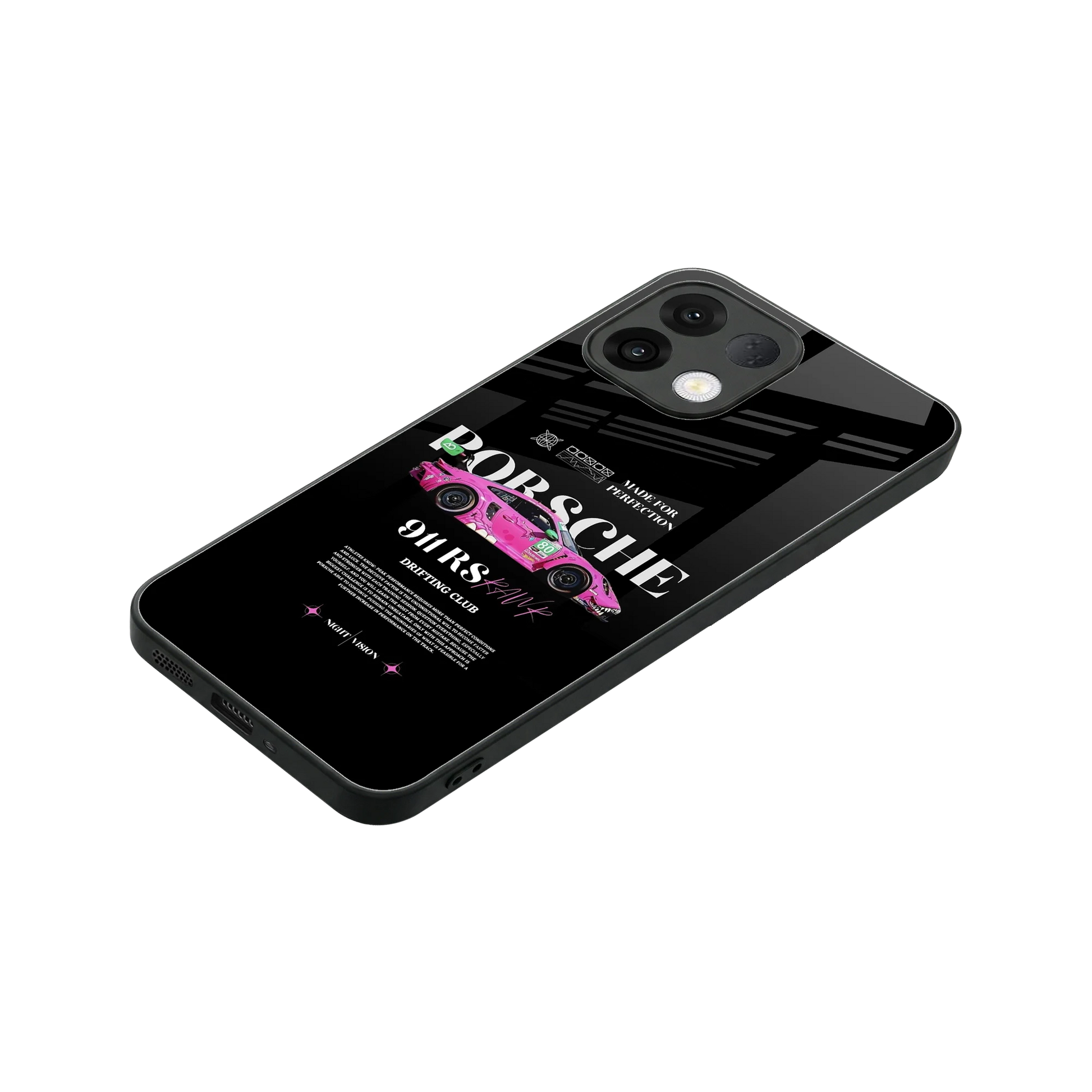 911 Drifting Club stylish phone case for oppo k13 5g | glossy glass and slim fit