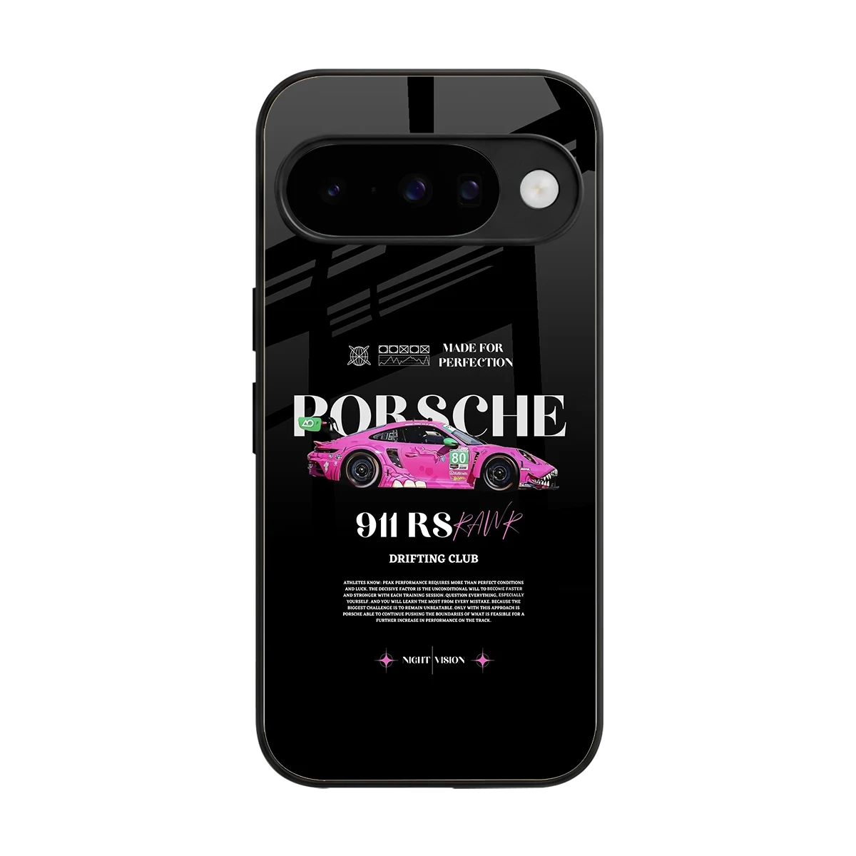 911 Drifting Club back phone cover | glass case for google pixel 10