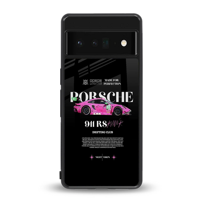 911 Drifting Club back phone cover | glass case for google pixel 6 pro