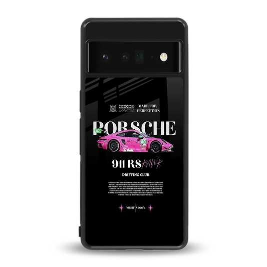 911 Drifting Club back phone cover | glass case for google pixel 6 pro