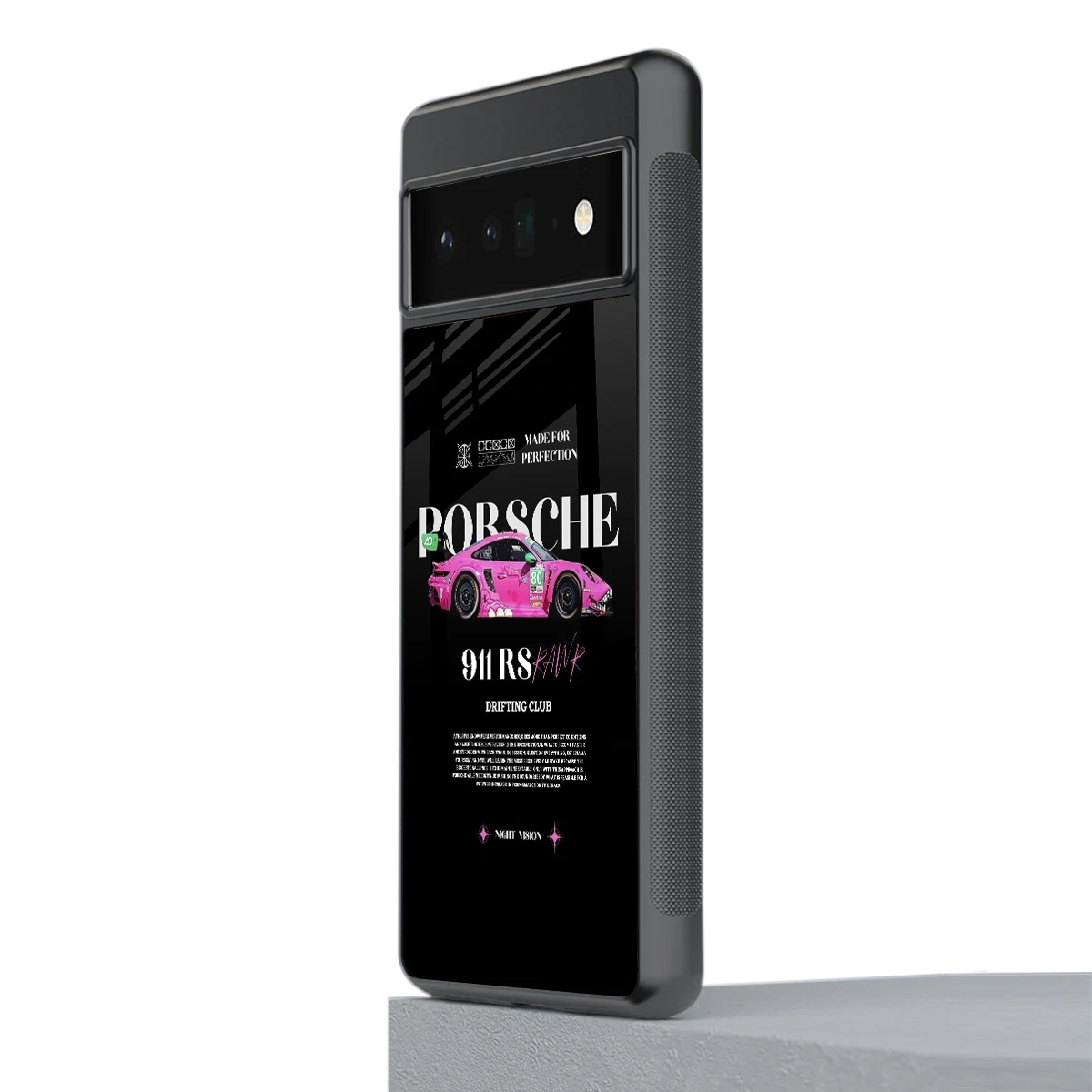 911 Drifting Club stylish phone case for google pixel 6 pro | glossy glass and slim fit