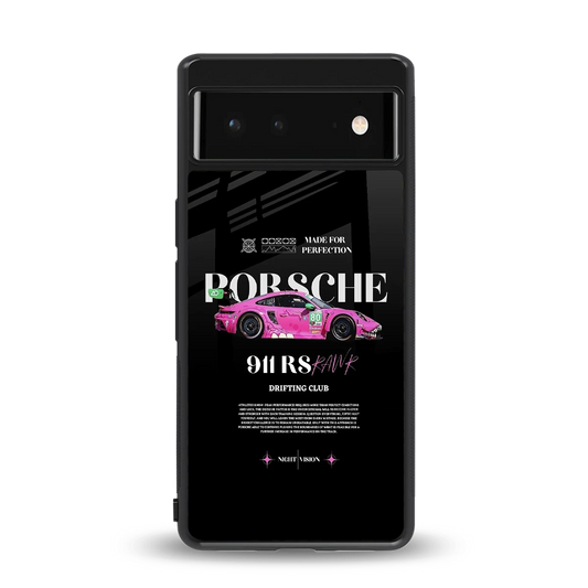 911 Drifting Club back phone cover | glass case for google pixel 6