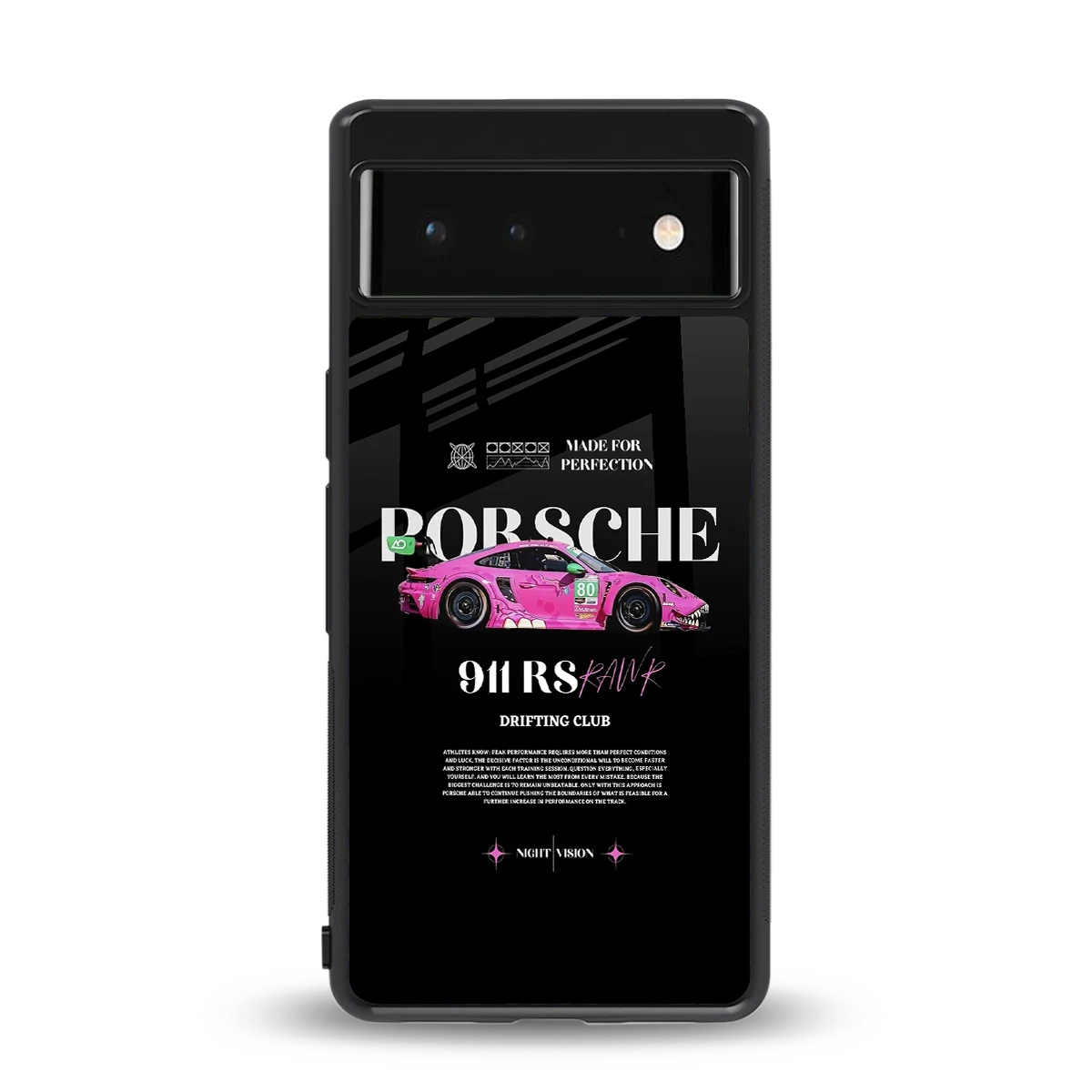 911 Drifting Club back phone cover | glass case for google pixel 6a