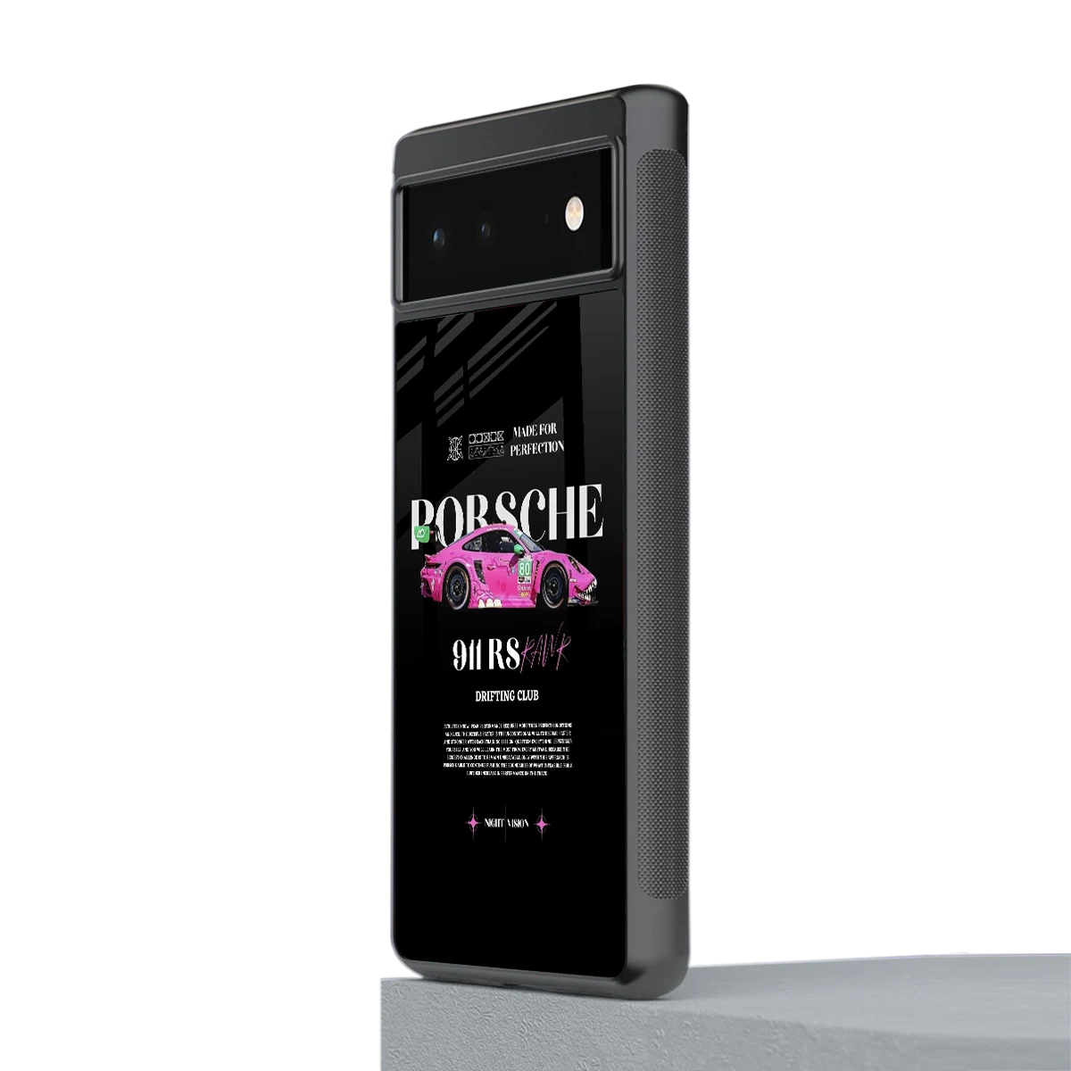 911 Drifting Club stylish phone case for google pixel 6 | glossy glass and slim fit