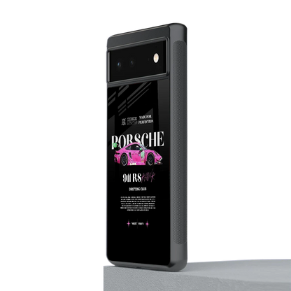 911 Drifting Club stylish phone case for google pixel 6 | glossy glass and slim fit