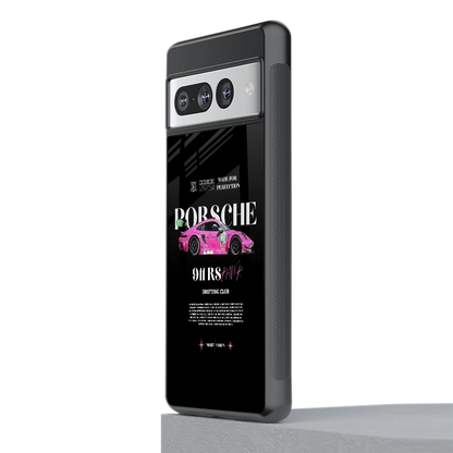 911 Drifting Club stylish phone case for google pixel 7 pro | glossy glass and slim fit