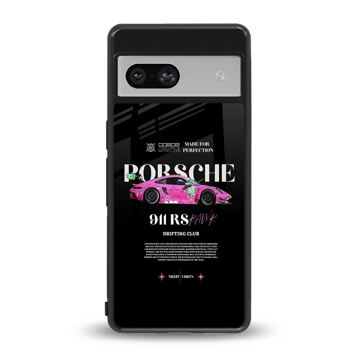 911 Drifting Club back phone cover | glass case for google pixel 7