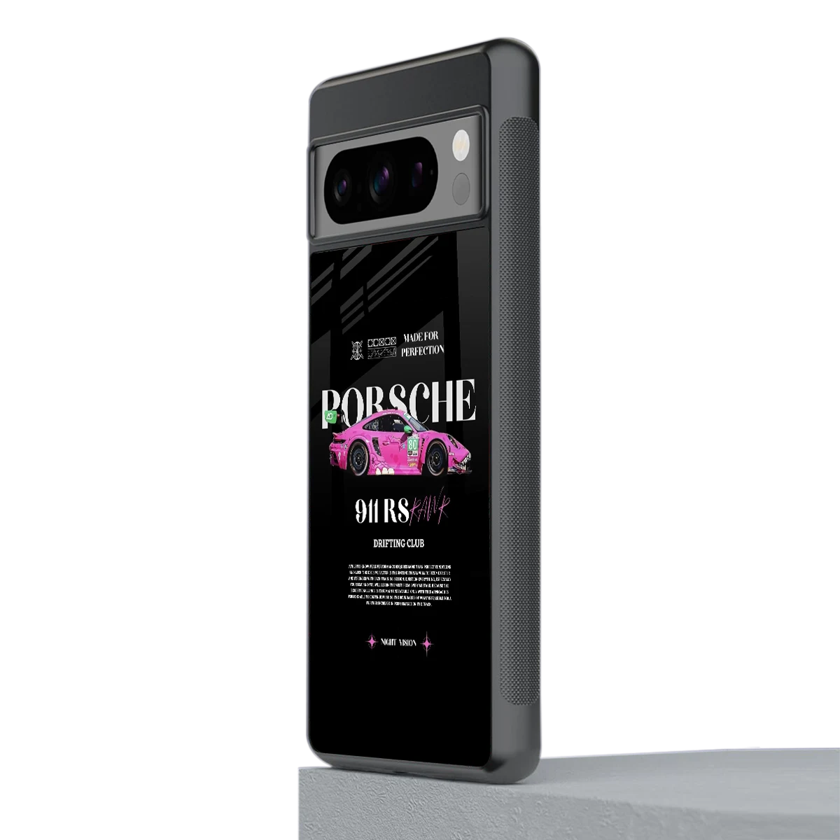 911 Drifting Club stylish phone case for google pixel 8 pro | glossy glass and slim fit