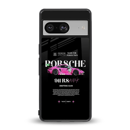 911 Drifting Club back phone cover | glass case for google pixel 8