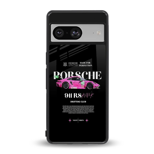 911 Drifting Club back phone cover | glass case for google pixel 8