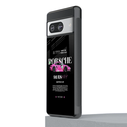 911 Drifting Club stylish phone case for google pixel 8 | glossy glass and slim fit