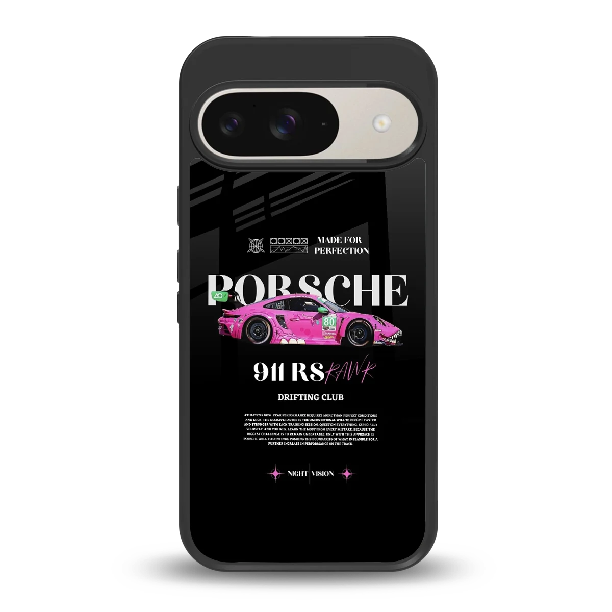 911 Drifting Club back phone cover | glass case for google pixel 9