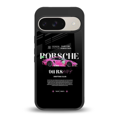 911 Drifting Club back phone cover | glass case for google pixel 9