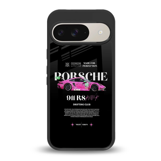 911 Drifting Club back phone cover | glass case for google pixel 9
