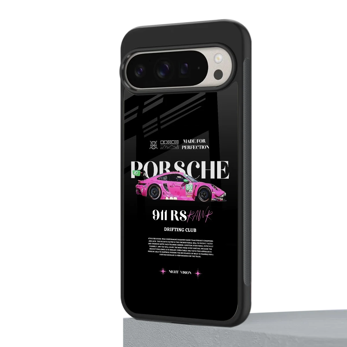 911 Drifting Club google pixel 9 pro mobile cover | shockproof glass phone case