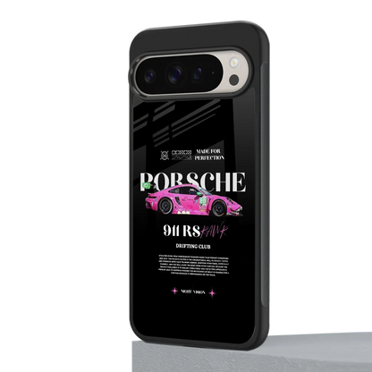 911 Drifting Club google pixel 9 pro mobile cover | shockproof glass phone case