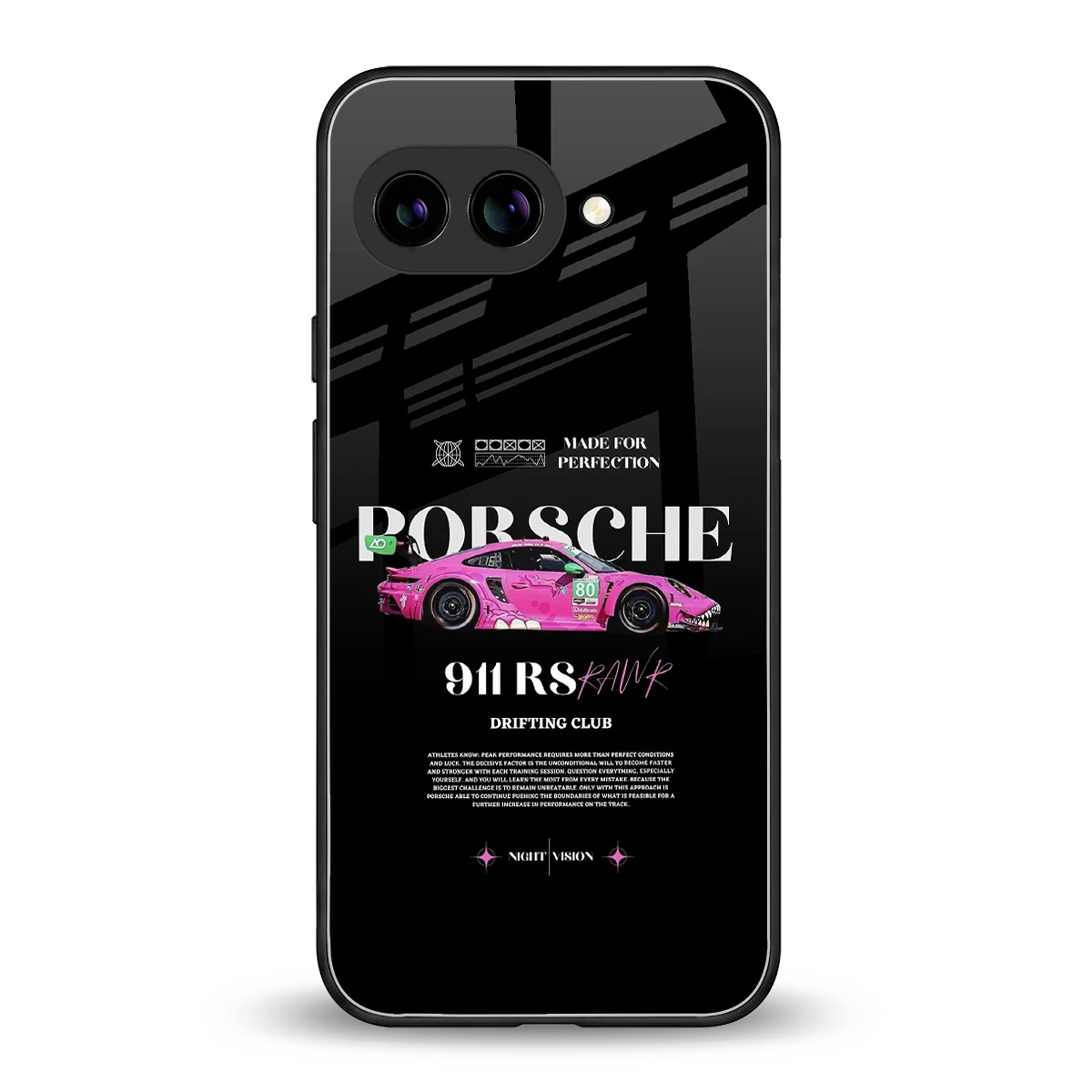 911 Drifting Club back phone cover | glass case for google pixel 10a