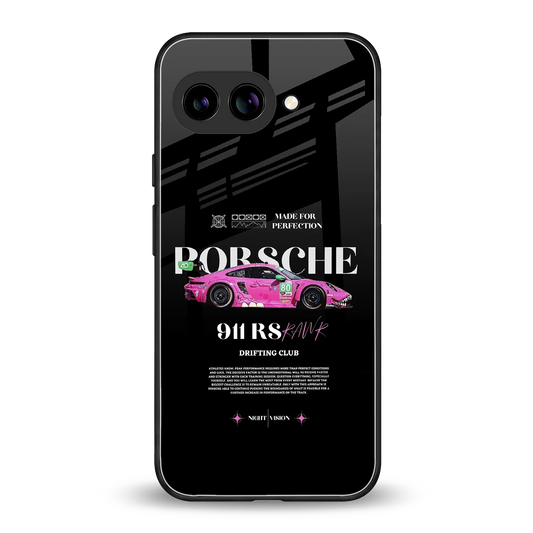 911 Drifting Club back phone cover | glass case for google pixel 10a