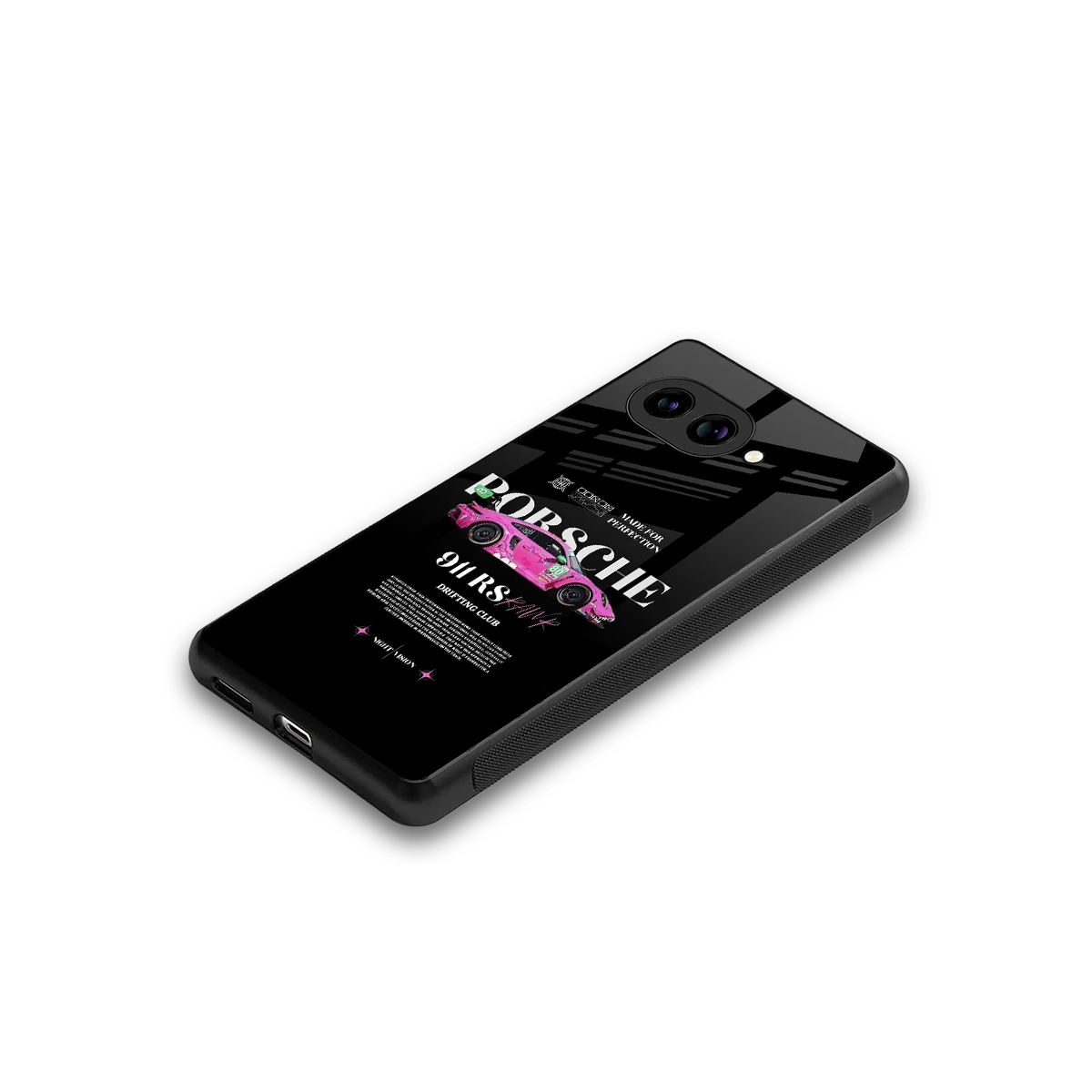 911 Drifting Club stylish phone case for google pixel 10a | glossy glass and slim fit