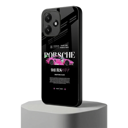 911 Drifting Club redmi 12 5g mobile cover | shockproof glass phone case