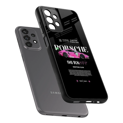 911 Drifting Club sleek samsung galaxy a23 cover with tempered glass back and TPU edges