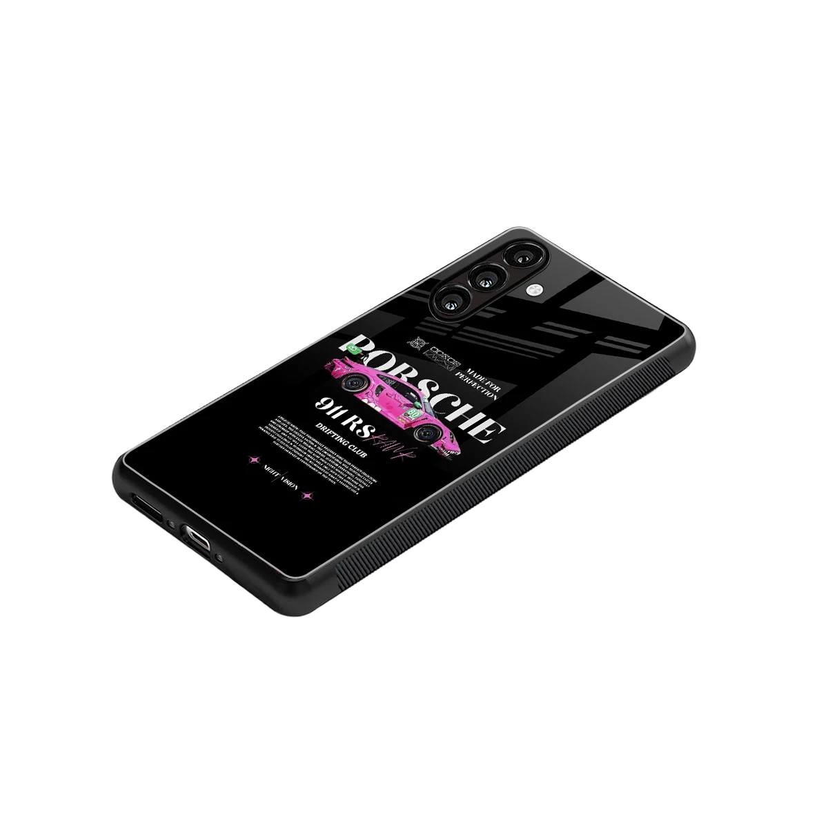 911 Drifting Club stylish phone case for samsung galaxy a55 5g | glossy glass and slim fit