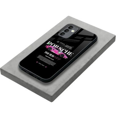 911 Drifting Club stylish phone case for samsung galaxy m14 5g | glossy glass and slim fit