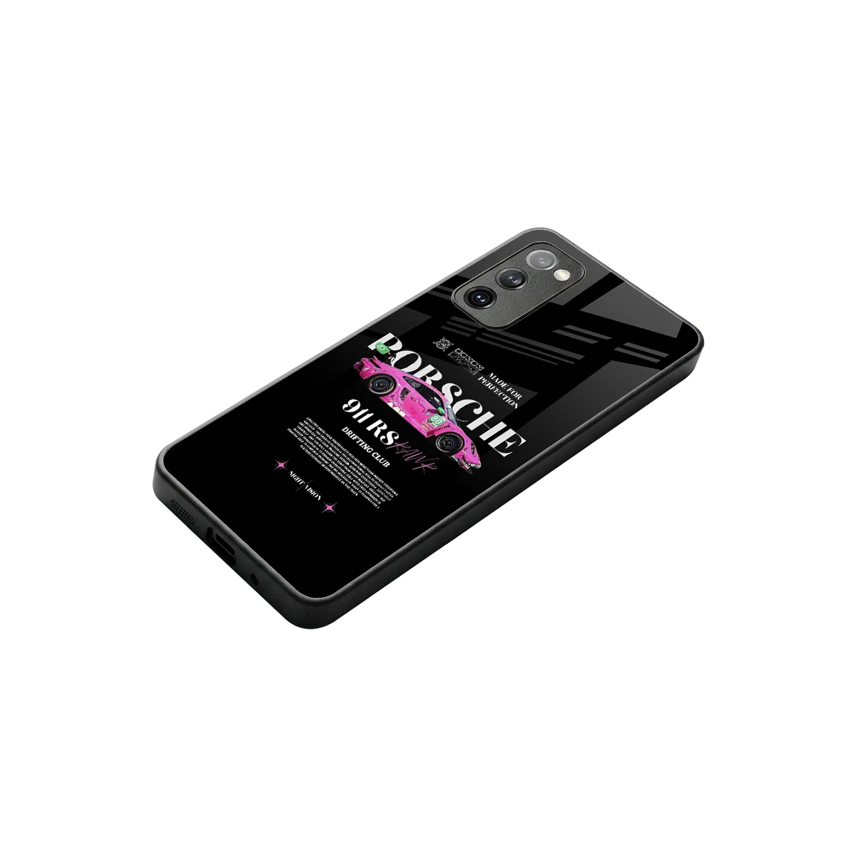 911 Drifting Club stylish phone case for samsung galaxy s20 fe | glossy glass and slim fit