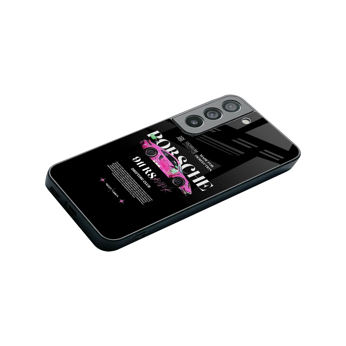 911 Drifting Club stylish phone case for samsung galaxy s22 | glossy glass and slim fit