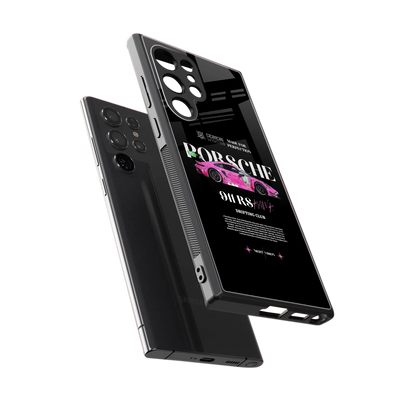 911 Drifting Club sleek samsung galaxy s23 ultra cover with tempered glass back and TPU edges