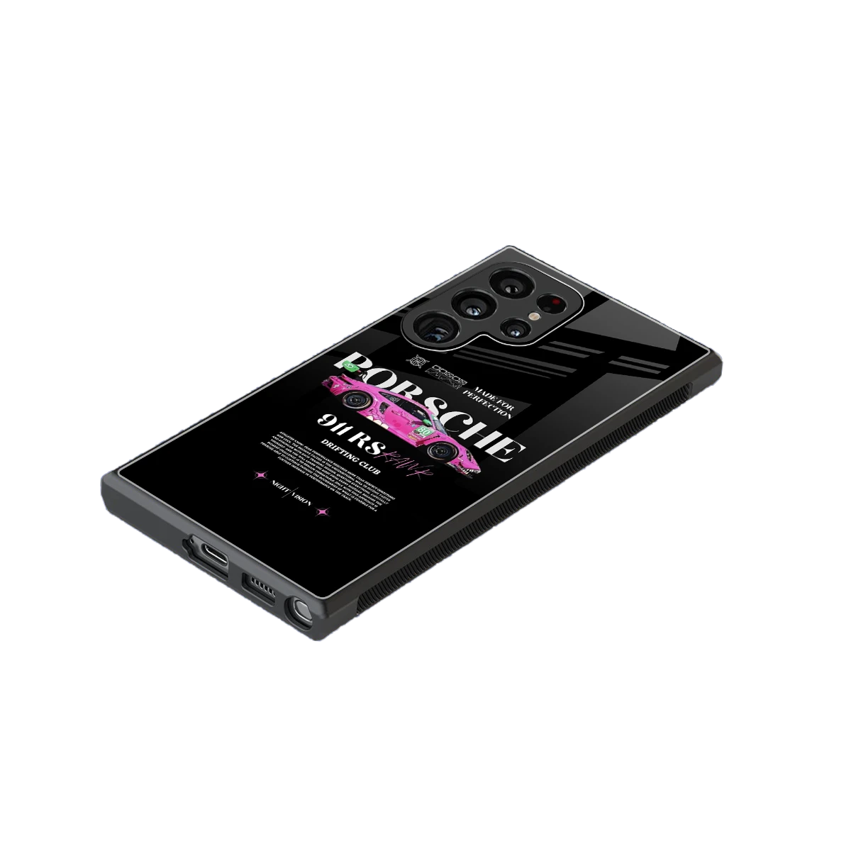 911 Drifting Club stylish phone case for samsung galaxy s23 ultra | glossy glass and slim fit