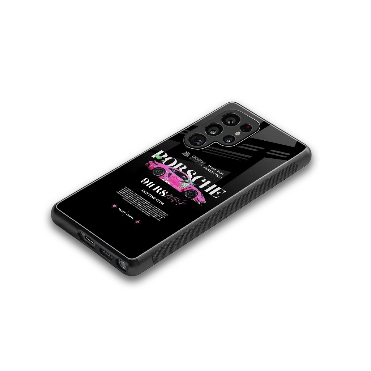 911 Drifting Club stylish phone case for samsung galaxy s25 ultra | glossy glass and slim fit