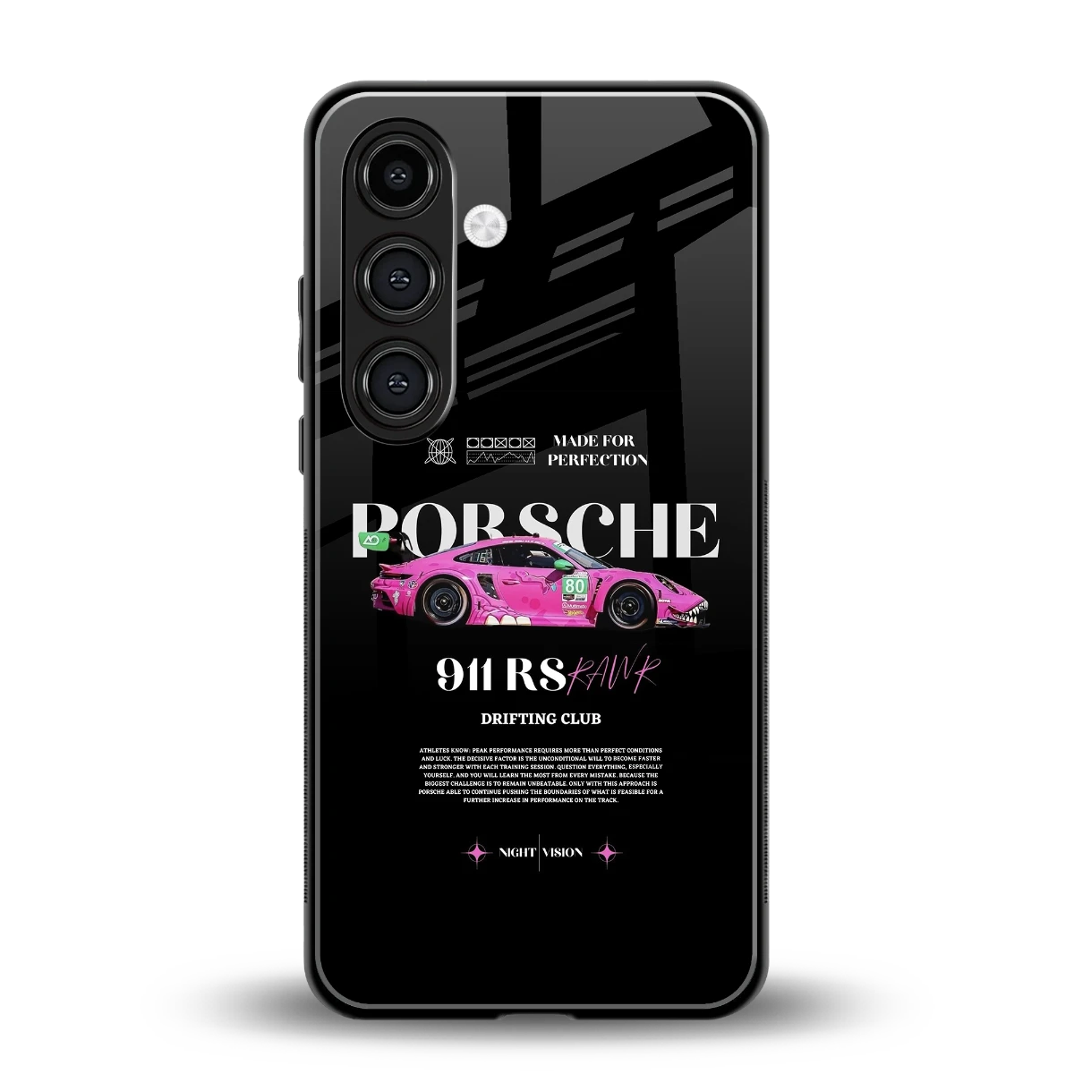 911 Drifting Club back phone cover | glass case for samsung galaxy s24