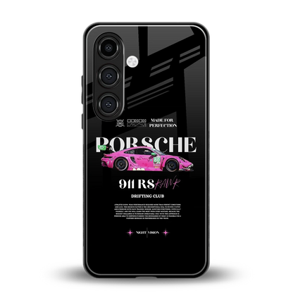 911 Drifting Club back phone cover | glass case for samsung galaxy s24