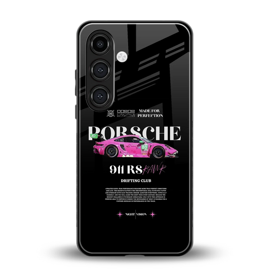 911 Drifting Club back phone cover | glass case for samsung galaxy s23 fe