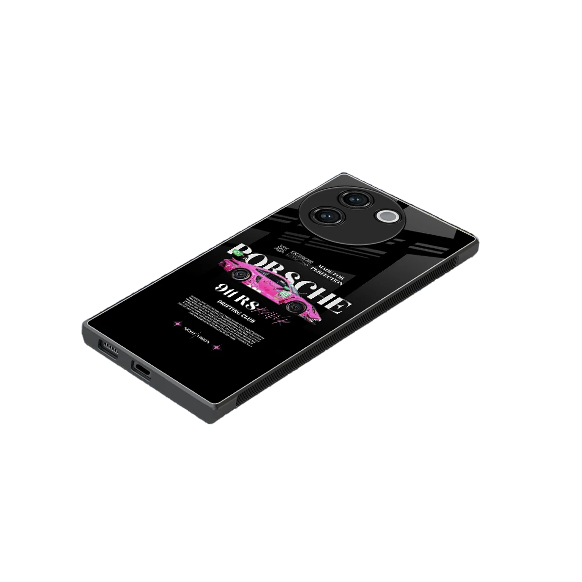 911 Drifting Club stylish phone case for vivo v30e | glossy glass and slim fit