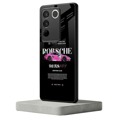 911 Drifting Club vivo v27 5g mobile cover | shockproof glass phone case