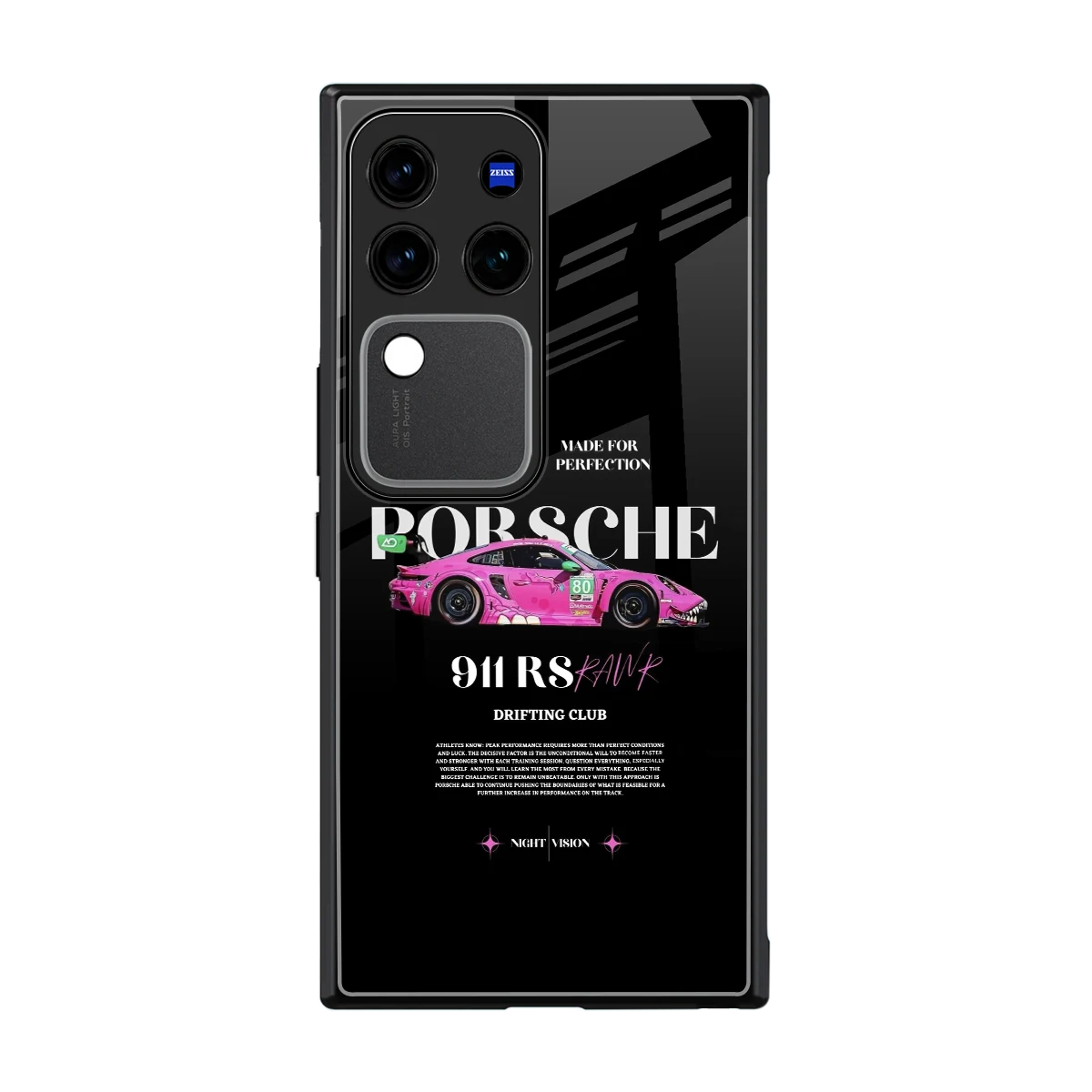 911 Drifting Club back phone cover | glass case forvivo v30 pro