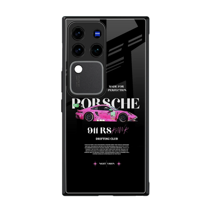 911 Drifting Club back phone cover | glass case forvivo v30 pro
