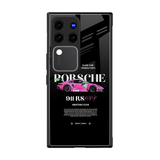 911 Drifting Club back phone cover | glass case forvivo v30 pro