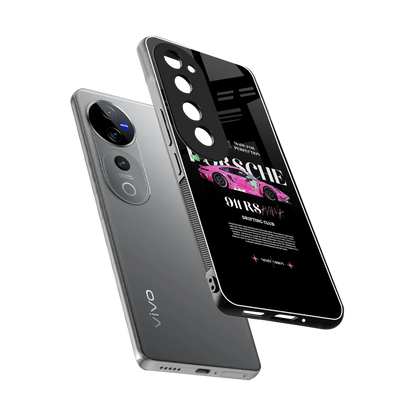 911 Drifting Club sleek vivo v40 pro cover with tempered glass back and TPU edges