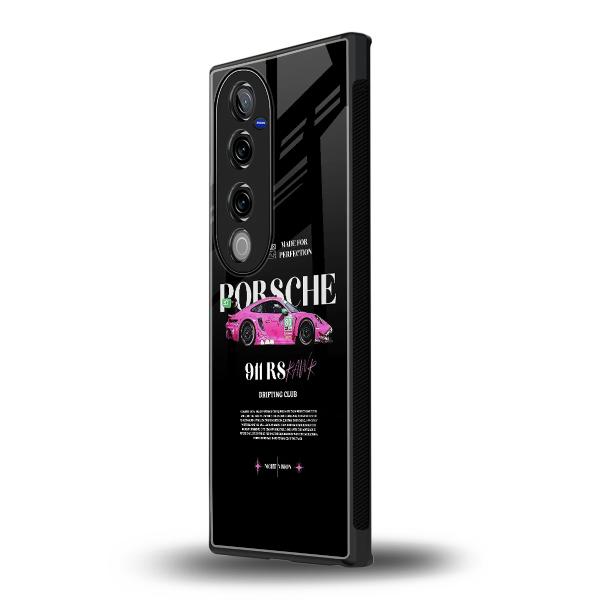 911 Drifting Club vivo v40 pro mobile cover | shockproof glass phone case