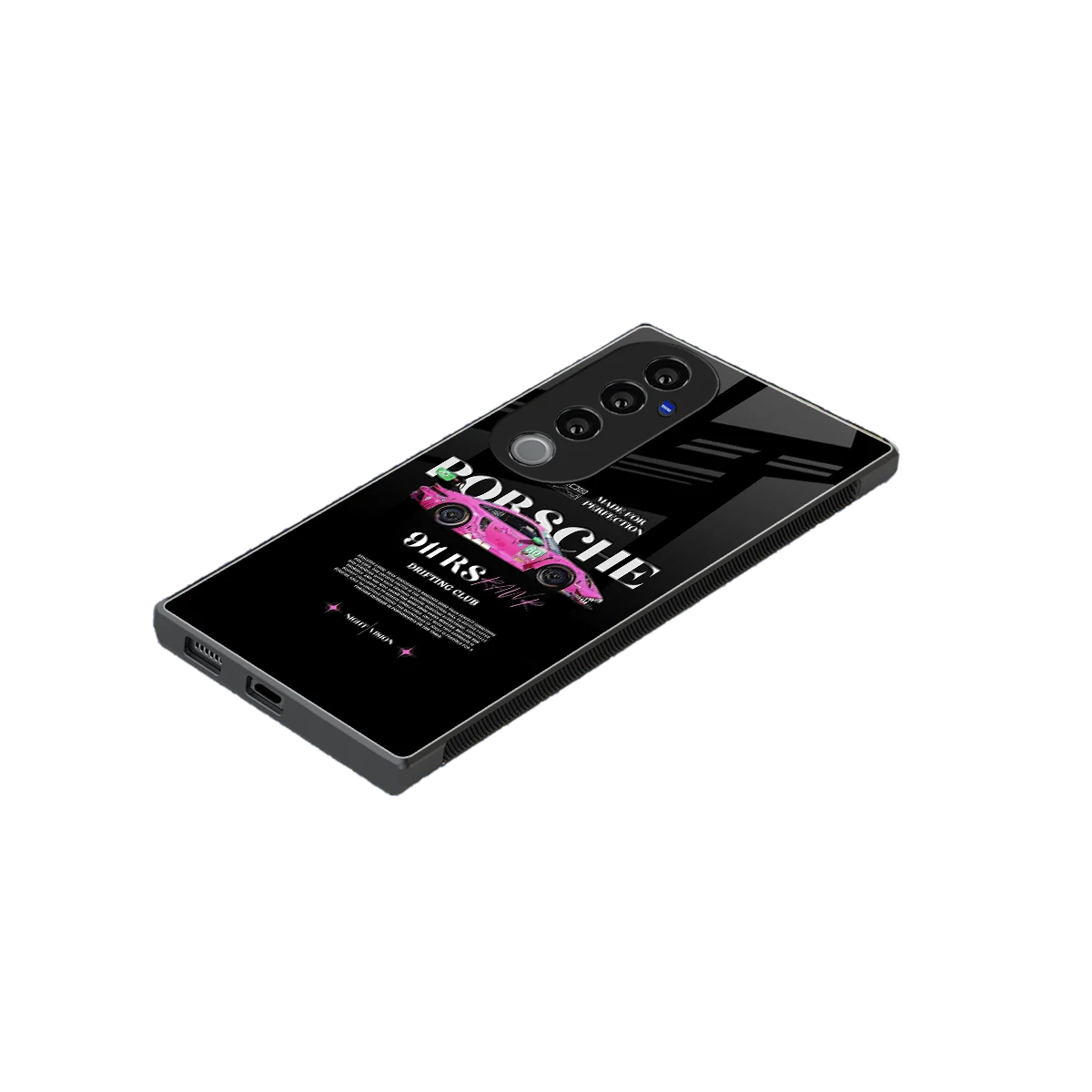 911 Drifting Club stylish phone case for vivo v40 pro | glossy glass and slim fit