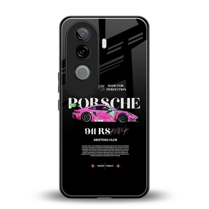 911 Drifting Club back phone cover | glass case for vivo v40e
